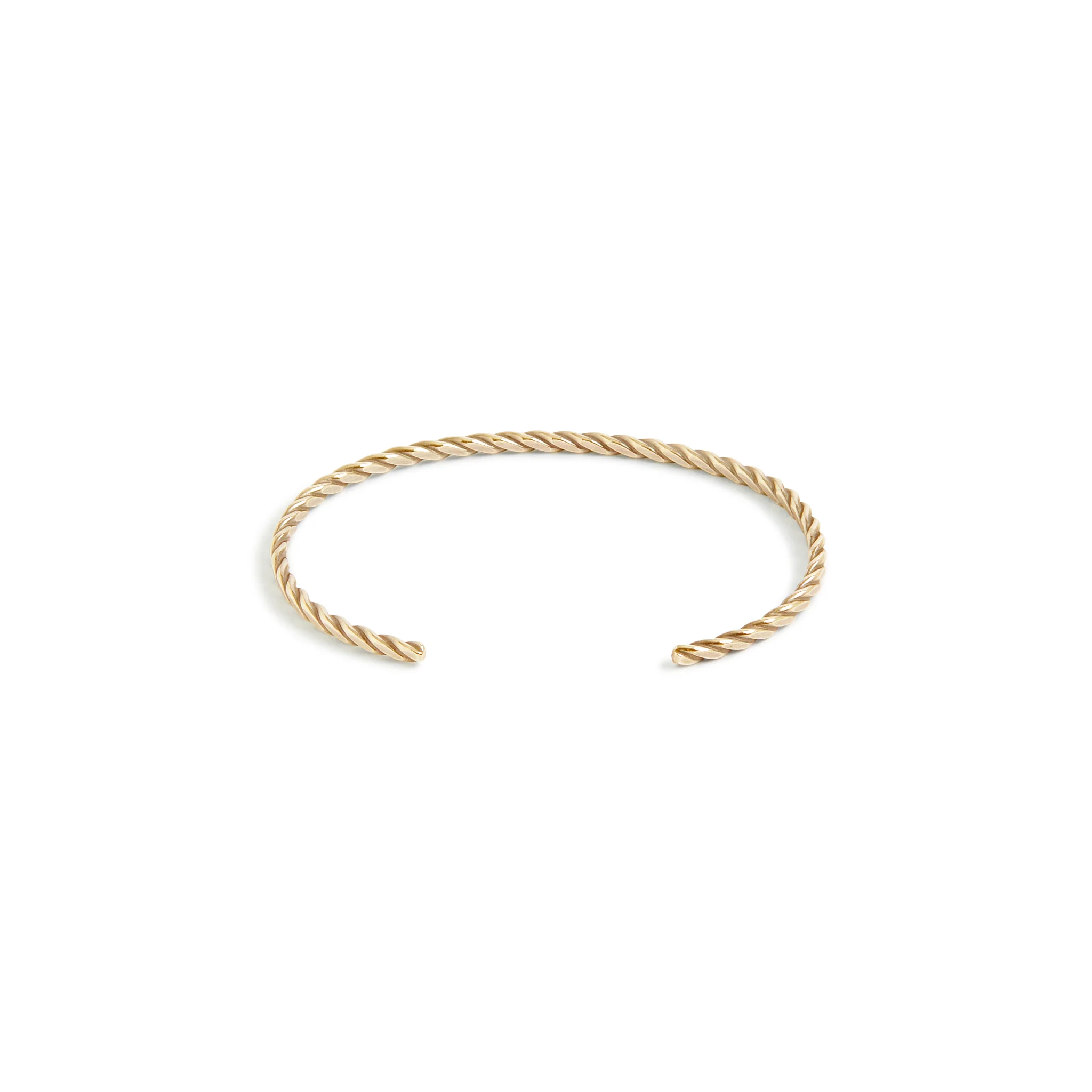 Solid Gold Fineline Plait Cuff - Image 3